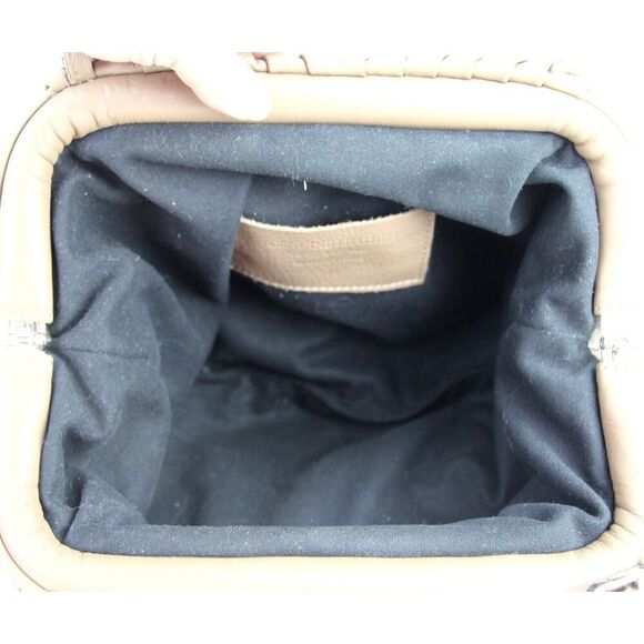 Unica Firenze BROWN GENUINE LEATHER FRAME XBODY CHAIN SHOULDER BAG HANDBAG PURSE - Picture 15 of 16